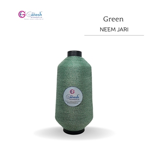 Green Colour 180D Neem Jari Metallic Flora Jari Embroidery <b>Yarn</b> High Tenacity Lurex <b>Polyester</b> for Hand Knitting - Product Image 2