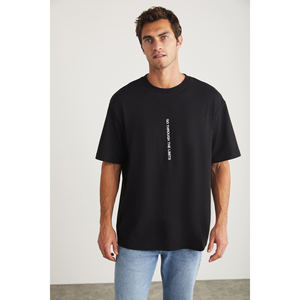 T-shirt da uomo GRIMELANGE Harald girocollo 100% cotone con dettagli stampati - Product Image 3