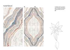 Carreaux de porcelaine élégants de qualité supérieure, résistants à l'usure, avec un design en marbre assorti et une finition brillante, pour les intérieurs de villas de luxe et de centres commerciaux - Product Image 2