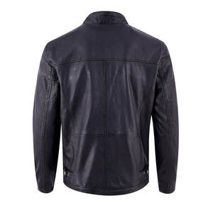 Chaqueta de cuero duradera ligera para hombre Chaqueta de cuero de alta calidad Chaquetas de hombre con logotipo personalizado - Product Image 2