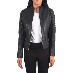 Veste en cuir pour femmes de qualité supérieure, en cuir de vache véritable, imperméable, écologique, respirante, pour l'hiver, vente en gros authentique - Product Image 3