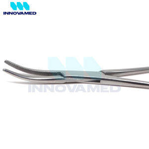 Pinzas hemostáticas Kelly rectas y curvas de acero inoxidable, abrazaderas de bloqueo, juego de instrumentos quirúrgicos manuales reutilizables, soporte en línea - Product Image 2