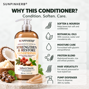 SUNPINHERB Après shampoing au ricin noir jamaïcain et beurre de karité pour cheveux bouclés hydratant vente en gros OEM ODM - Product Image 4