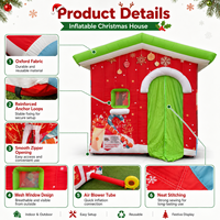 Tente de fête de Noël gonflable sur mesure de différentes tailles en tissu Oxford avec impression couleur intégrale