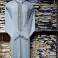 Djellaba marocaine personnalisable, Thobe d'hiver en lin, soie et polyester, respirante, longueur cheville, broderie, ODM, prête à porter