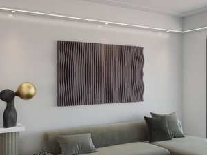 Arte de Pared de Madera CNC Paramétrico 3D de Estilo Art Deco Moderno, Escultura Acústica Personalizable para Decoración del Hogar o Cumpleaños - Product Image 3