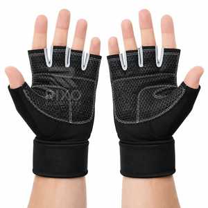 Men's High Quality Lightweight Polyester Weight Lifting <b>Gloves</b> Half Finger Lace-<b>Up</b> Closure Quick Drying Breathable Windproof Gym - Product Image 6