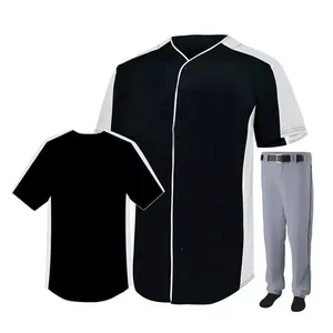 Venta directa de fábrica, ropa de entrenamiento deportivo para hombres, uniformes de béisbol, uniforme de béisbol con número de equipo personalizado - Product Image 3