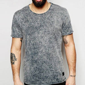 100% camisetas de algodón de manga corta de peso pesado de gran tamaño con estampado gráfico de pantalla camisetas Vintage Mineral Wash camiseta - Product Image 5