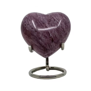 Fabricant et fournisseur de fournitures funéraires de bonne qualité avec finition personnalisée Urnes de crémation en cœur/Urne commémorative pour cendres - Product Image 1