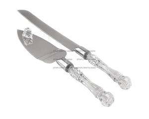 De SCI, juego de servidor de pastel de boda de acero inoxidable de lujo, mango de caballo de mar de aluminio, juego de cuchillo y espátula con mango en espiral para servir pasteles - Product Image 5