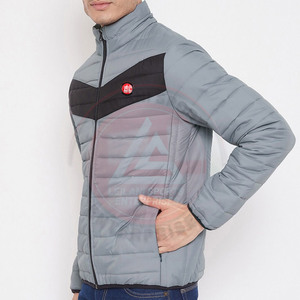 New Arrival Full Zipper Stand Collar Front Logo <b>Slim</b> <b>Fit</b> Puffer Winter <b>Jacket</b> Private Label - Product Image 2
