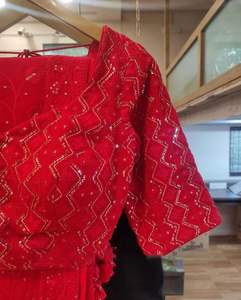 Venta caliente diseñador indio Lehenga Choli Dupatta Georgette traje de trabajo de lentejuelas para adultos alta moda fiesta de boda de longitud larga - Product Image 5