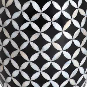 Table de chevet et tabouret au design moderne en incrustation d'os avec nacre noire, décoration d'intérieur multifonctionnelle pour Diwali - Product Image 2