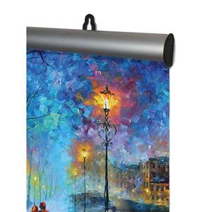 Modern Design Aluminum Clamping Rail <b>Poster</b> Bar 50 cm (Pair) for Wall Usage - Product Image 2
