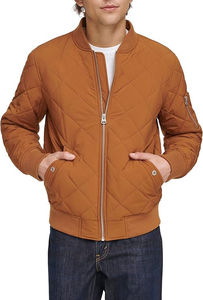 Blouson aviateur premium pour homme avec col montant et logo frontal, poignets côtelés, capuche, confort décontracté pour l'hiver, le sport et la gym, service direct - Product Image 5