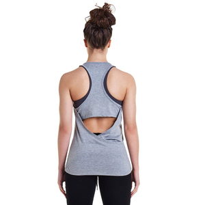 เสื้อกล้ามผ้าคอตตอนสำหรับผู้หญิงเสื้อออกกำลังกายแขนกุดถักโลโก้ด้านหน้าสำหรับใส่ไปยิมเล่นโยคะฤดูร้อน - Product Image 4