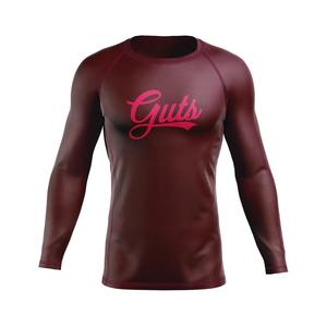 Guts Ranked <b>Men's</b> Breathable Short Sleeve Rash Guard <b>Orange</b> Brown - Product Image 3