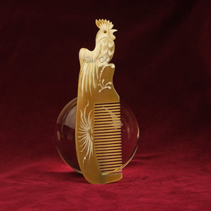 Peigne à cheveux en corne de buffle naturel de luxe fabriqué à la main peigne à cheveux en forme d'animal personnalisable peigne antistatique femmes outil - Product Image 6