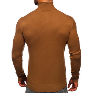 Suéter de Cuello Alto para Hombre, de Punto, Forrado, de Manga Larga, Cálido para Otoño, Anti-Pilling, Ajuste Regular, Poliéster Liso, al por Mayor - Product Image 2