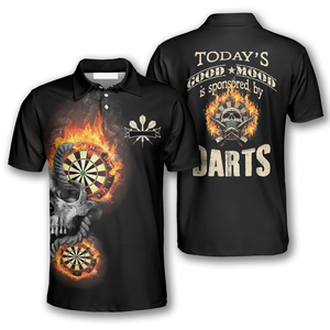 เสื้อโปโลลูกดอกแบบสั่งทำเสื้อปาเป้าปักลายด้วยโพลีเอสเตอร์100% MDJ-0009ออกแบบได้ตามต้องการ - Product Image 5