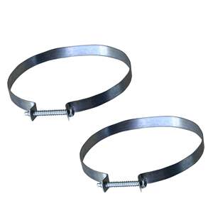 2 Pack ERP 110071 Household Dryer Vent <b>Hose</b> 4 Inch Dryer Vent with Screw <b>Clamp</b> - Product Image 2