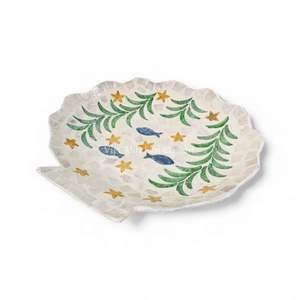 Assiette en nacre faite à la main en gros pour la décoration de table à manger et le service à domicile en provenance du Vietnam - Product Image 1