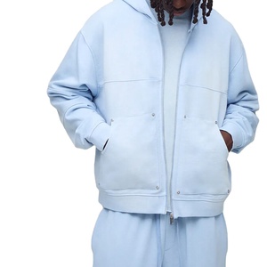 Vente flash - Ensemble de survêtement 2 pièces pour homme, logo personnalisé imprimé, respirant, léger, à capuche, luxe, 100% polyester, coupe ample, fermeture éclair - Product Image 3