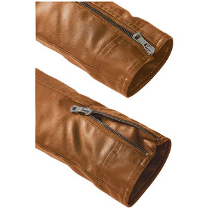 Chaqueta bomber de cuero de motocicleta ajustada para hombre de diseño personalizado OEM ropa informal a precio mayorista - Product Image 5