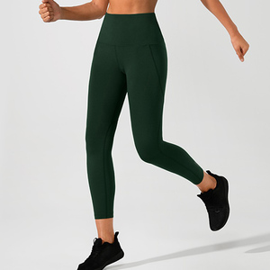 Pantalon de yoga tricoté taille haute personnalisé leggings solides sans couture de haute qualité collants de yoga leggings pour femmes - Product Image 3