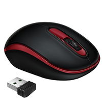 Mouse USB nirkabel gaya Mini, dengan lampu latar LED harus dibeli untuk penggunaan kantor atau rumah!
