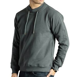 Sudadera informal transpirable cómoda de algodón 100 de alta calidad para mujer, cuello redondo, manga larga, elegante, estampado sólido, hecho para invierno - Product Image 1