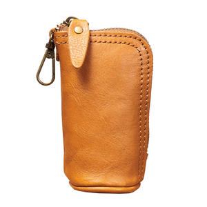 Sac à main en cuir rétro pour homme avec portefeuille, design peint à la main, fermeture éclair, doublure en toile, sac de transport souple et portable - Product Image 2