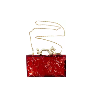 Sac à main pour femmes sac en résine avec chaîne en laiton ronde fête soirée pochette pour mariages fêtes mode robe Style pour l'été - Product Image 1