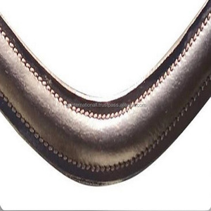 Équipement pour chevaux Produits de course Bande de front de cheval classique en cuir de forme incurvée en cuir véritable finition noire ou marron - Product Image 3