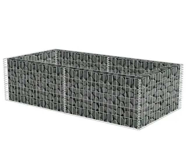 Export Quality Galvanized Wire/PVC Coated Gabion Box Heavy Duty Gabion Cube 0.14" Galvanised Wire Mesh Landscaping Basket