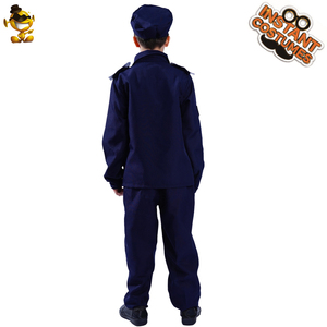 Vente en gros d'uniforme de policier pour garçons, tenue de Cosplay, costumes de jour pour jeu de rôle de carrière pour fête d'halloween et carnaval pour enfants - Product Image 3