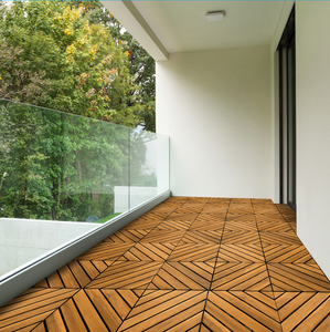 Texture antidérapante de tuile en bois solide de conception moderne superbe de HPW-04 chaude pour le plancher extérieur pour le balcon de décoration à la maison/plancher d'entrée - Product Image 4