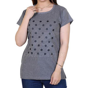 T-shirt d'été à la mode pour femmes décontracté coupe ajustée avec manches courtes vente en gros écologique - Product Image 1