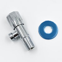 Robinet d'angle en acier inoxydable avec cartouche en laiton chromé