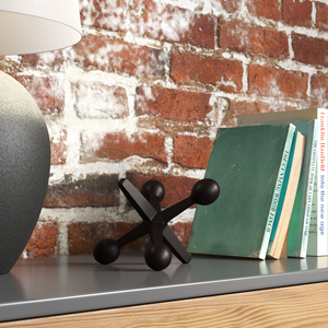 Sculpture en métal noir poli de style luxe moderne, décoration populaire pour jardin et bureau, cadeau d'affaires - Product Image 4