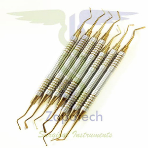 Juego de 7 Instrumentos Dentales Manuales de Alta Calidad en Acero Inoxidable para Relleno de Composite y Cirugía Sinusal - Product Image 2