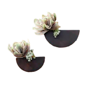 Cuenco de flores de metal con acabado de color marrón oscuro, maceta colgante de hierro, maceta colgante de pared, cubo para barandilla, balcón, jardín - Product Image 4