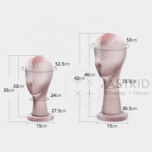 Modern Eco-Friendly for Velvet Wire Mannequin Head Display Stand Easy Assembly for Multi-Color Hair Salon Cap Hat <b>Wig</b> - Product Image 5