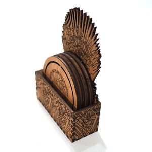 NEW LATEST DESIGN MANGO WOOD COASTER FOR SALE IN NEW LOOK HANDMADE COASTER IN NEW DESIGN COASTER IN NEW LOOK - Product Image 4
