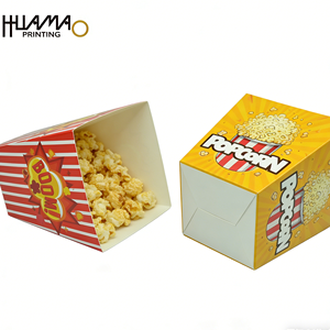 Caja de palomitas de maíz desechable de papel para cine, embalaje de bocadillos para cine, caja de papel impresa personalizada para fiestas, contenedor de palomitas de maíz - Product Image 5