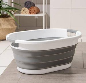 Panier à linge pliable durable 24L en PP+TPR, multifonctionnel, pour le <span class=keywords><strong>camping</strong></span>, les voyages, la salle de bain, OEM ODM - Product Image 5