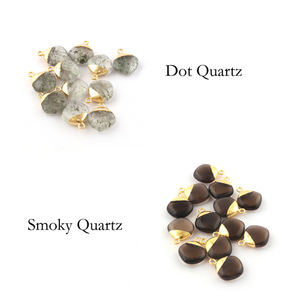 ขั้วต่อจี้ต่างหูควอทซ์ห่วงเดียวลายจุดธรรมชาติออกแบบได้ตามต้องการสำหรับเครื่องประดับการค้นหาชิ้นส่วนเครื่องประดับ - Product Image 6