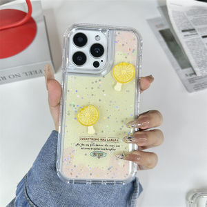<span class=keywords><strong>Coque</strong></span> de téléphone <span class=keywords><strong>portable</strong></span> <span class=keywords><strong>incassable</strong></span> 3 en 1 avec paillettes colorées et accessoires de poupée 3D mignons pour ZTE Blade A76 - Product Image 3