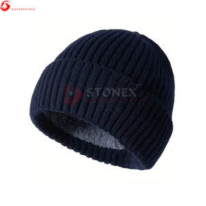 Bonnes affaires : Bonnets pour hommes avec logo personnalisé, couleur unie, chauds, tricotés, pour le sport, la plage et les voyages - Product Image 6
